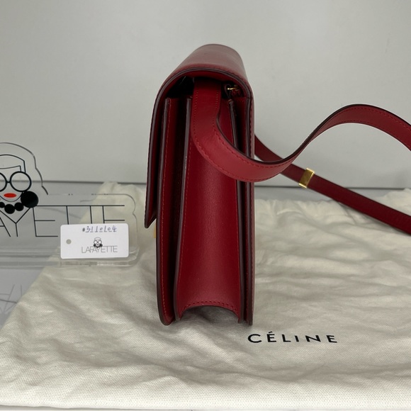 Celine Medium Classic Box-Red - Picture 3 of 5